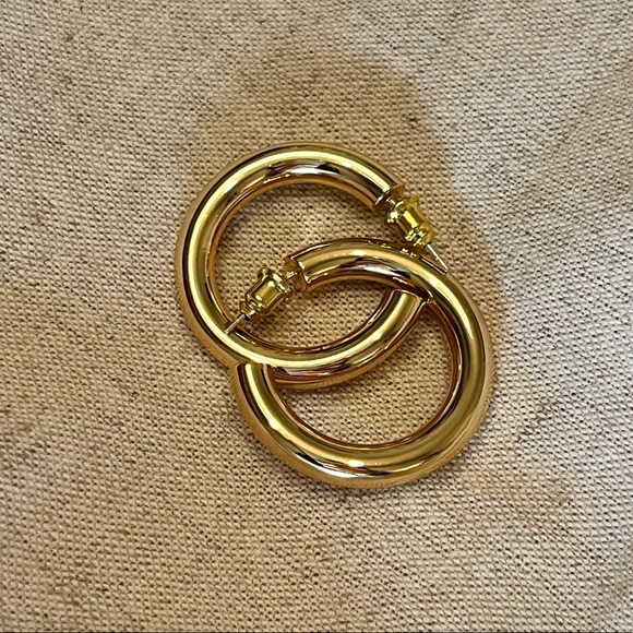 Gold Hoop Earrings - Picture 4 of 5